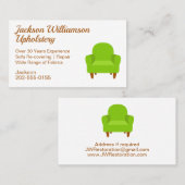 Upholstermöbel Visitenkarte (Vorne/Hinten)