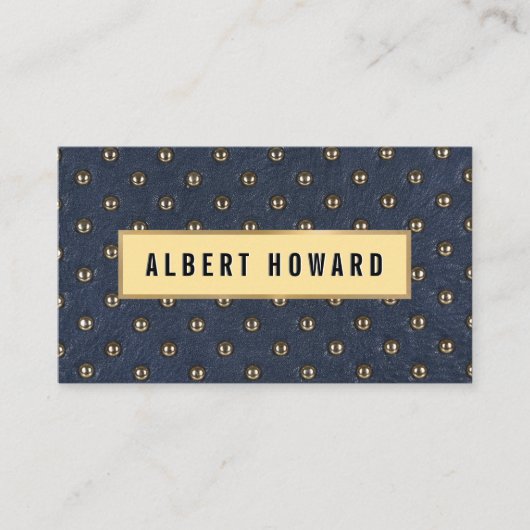 Upholstertes Leder Visitenkarte (Vorderseite)