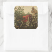 Upland Cotton Quadratischer Aufkleber (Tasche)