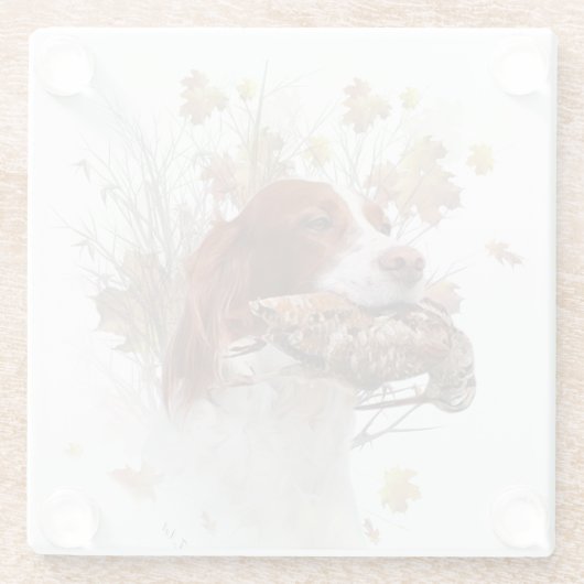 Upland Game Bird Junting Glasuntersetzer (Rückseite)