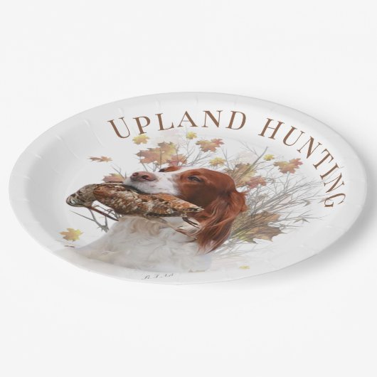 Upland Game Bird Junting Pappteller (Schrägansicht)