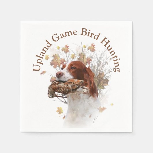 Upland Game Bird Junting Serviette (Vorderseite)