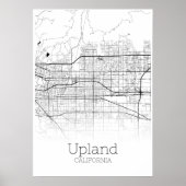 Upland Map - Kalifornien - City Map Poster (Vorne)