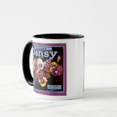 Upland Pansy Vintag Crate Label Tasse (Vorderseite Links)