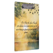 Uplifting Bible Verses Serene Nature Scenes Klemmbrett (Rechts)