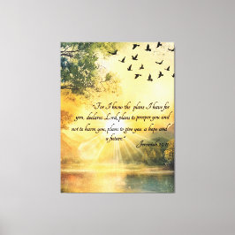 Uplifting Bible Verses Serene Nature Scenes Leinwanddruck
