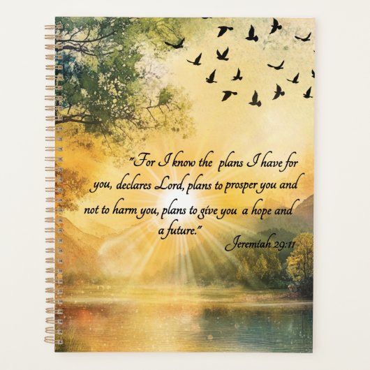 Uplifting Bible Verses Serene Nature Scenes Planer (Vorderseite)