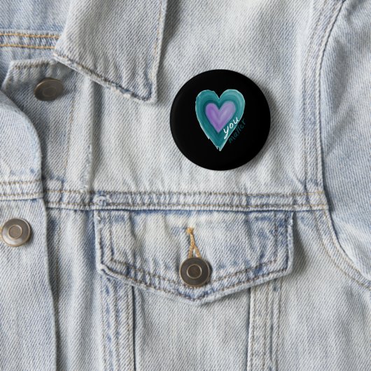 Uplifting you  Suicide Prevention Heart Design  Button (Beispiel)