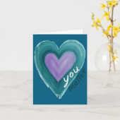 Uplifting you  Suicide Prevention Heart Design  Karte (Gelbe Blume)