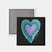 Uplifting you Suicide Prevention Heart Design Magnet (Vorderseite/Rückseite)