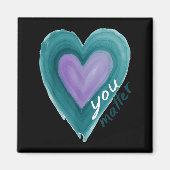 Uplifting you Suicide Prevention Heart Design Magnet (Vorne)
