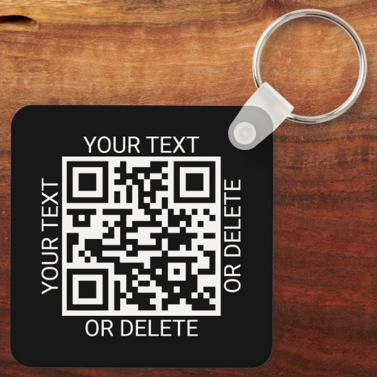 Upload 2 QR Codes Payment App oder Website Black Schlüsselanhänger (Rückseite)
