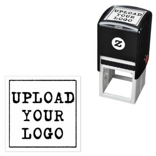 Upload A Business Logo Custom Square Permastempel (Beispiel)