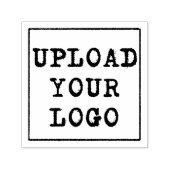 Upload A Business Logo Custom Square Permastempel (Design)