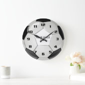 Upload a Photo Create your Custom Soccer Ball Große Wanduhr (Zuhause)