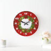 Upload a Photo Create your own Custom Christmas Große Wanduhr (Zuhause)