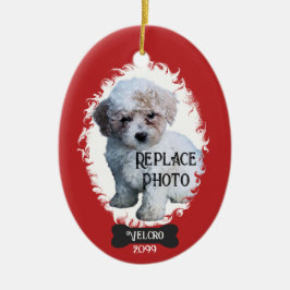Upload Annual Christmas Pet Portrait Picture Foto Keramik Ornament