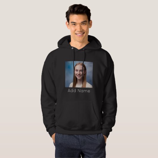 Upload Bild Benutzerdefiniert Foto und Name Person Hoodie (Vorne ganz)