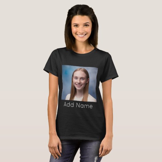 Upload Bild Benutzerdefiniert Foto und Name Person T-Shirt (Vorne ganz)