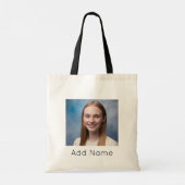 Upload Bild Benutzerdefiniert Foto und Name Person Tragetasche (Rückseite)