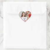 Upload Bild Custom Foto Happy Valentine Day Herz-Aufkleber (Tasche)