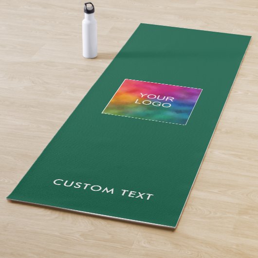Upload Business Logo Custom Text Name Template Yogamatte (Beispiel)