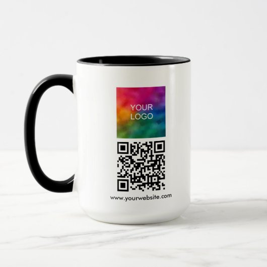 Upload Company Logo Custom QR Code Combo Tasse (Links)