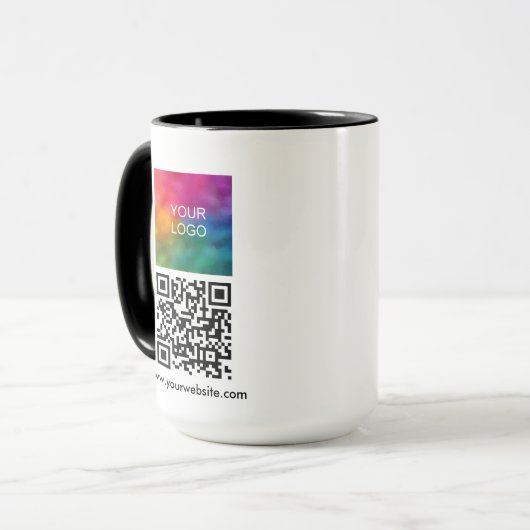 Upload Company Logo Custom QR Code Combo Tasse (Vorderseite Links)