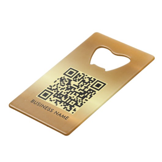 Upload Company Logo Custom QR Code Gold Geldbeutel Flaschenöffner