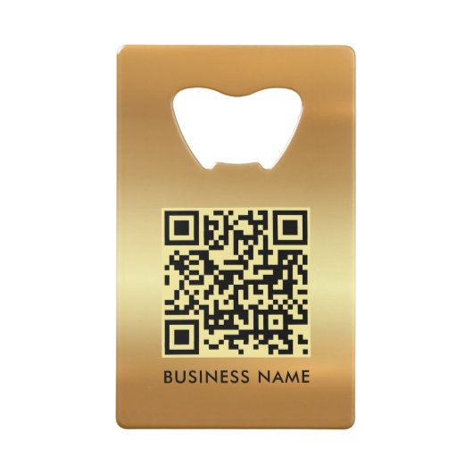 Upload Company Logo Custom QR Code Gold Geldbeutel Flaschenöffner (Rückseite)