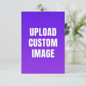 Upload Custom Image - Add Your Own To Print On A Einladung (Stehend Vorderseite)