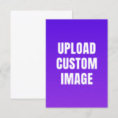 Upload Custom Image - Add Your Own To Print On A Einladung (Vorne/Hinten)