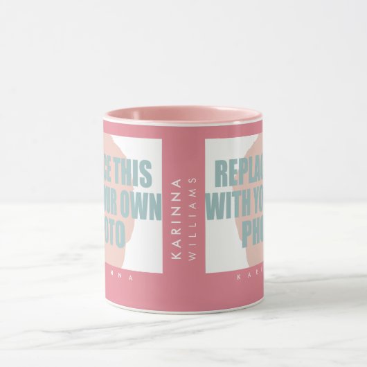 Upload & Erstellen von rosa Foto_Tasse mit Namen Tasse (Zentrum)