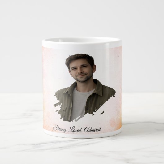 Upload His Photo- Personalized Custom Gift for Him Jumbo-Tasse (Vorderseite)