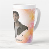 Upload His Photo- Personalized Custom Gift for Him Milchtasse (Rechte Ecke)