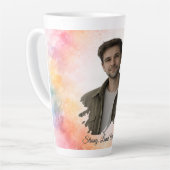 Upload His Photo- Personalized Custom Gift for Him Milchtasse (Linke Ecke)