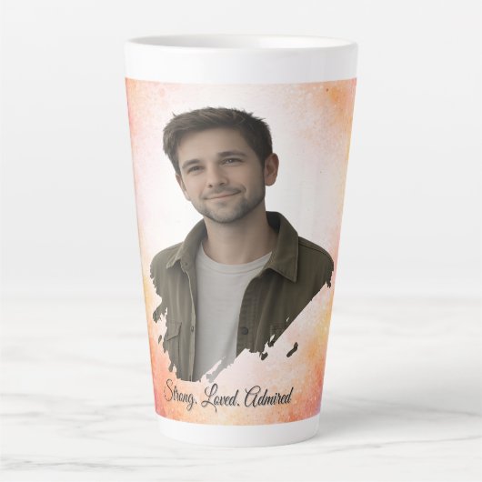Upload His Photo- Personalized Custom Gift for Him Milchtasse (Vorderseite)