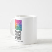 Upload Logo Sleek Template Scannable QR Code Kaffeetasse (Vorderseite Links)
