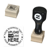 Upload Logo Stamp. Custom Small Business Font Seal Gummistempel