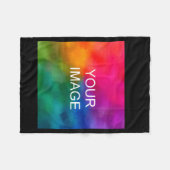 Upload Photo Add Text Template Kids Girls Fleecedecke (Vorderseite (Horizontal))