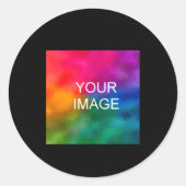 Upload Photo Add Text Template Kids Girls Runder Aufkleber (Vorderseite)