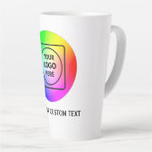 Upload Photo Logo Name Custom Latte mug Milchtasse (Rechte Ecke)