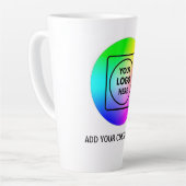 Upload Photo Logo Name Custom Latte mug Milchtasse (Linke Ecke)