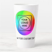 Upload Photo Logo Name Custom Latte mug Milchtasse (Vorderseite)