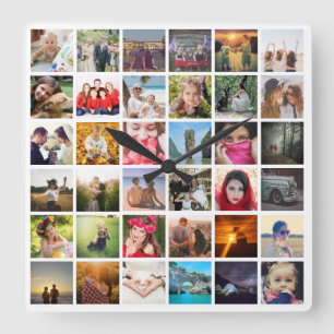Upload photo quadratische wanduhr