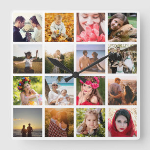 Upload photo quadratische wanduhr