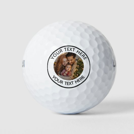 Upload Picture Custom Photo Text Personalized      Golfball (Vorderseite)