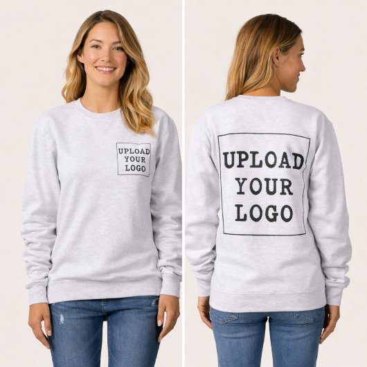 Upload Your Company Logo Custom Business Crewneck Sweatshirt