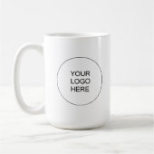 Upload Your Company Logo Elegant Modern Simple Kaffeetasse (Links)