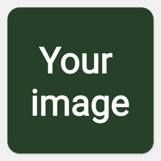 Upload Your Custom Image – Personalized Graphic Quadratischer Aufkleber (Vorderseite)